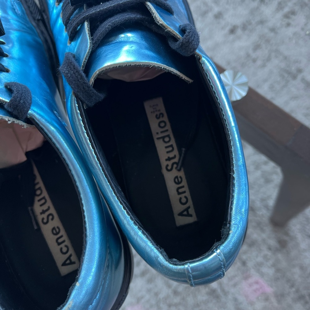 Acne Studio Blue/Black Women's Shoes Quiet Luxury Formal Evening Casual Size 7.5 - Picture 14 of 16